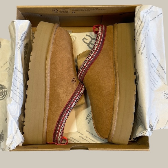 UGG Tazz Platform Slippers Chestnut NWT Size 9 - Picture 5 of 14